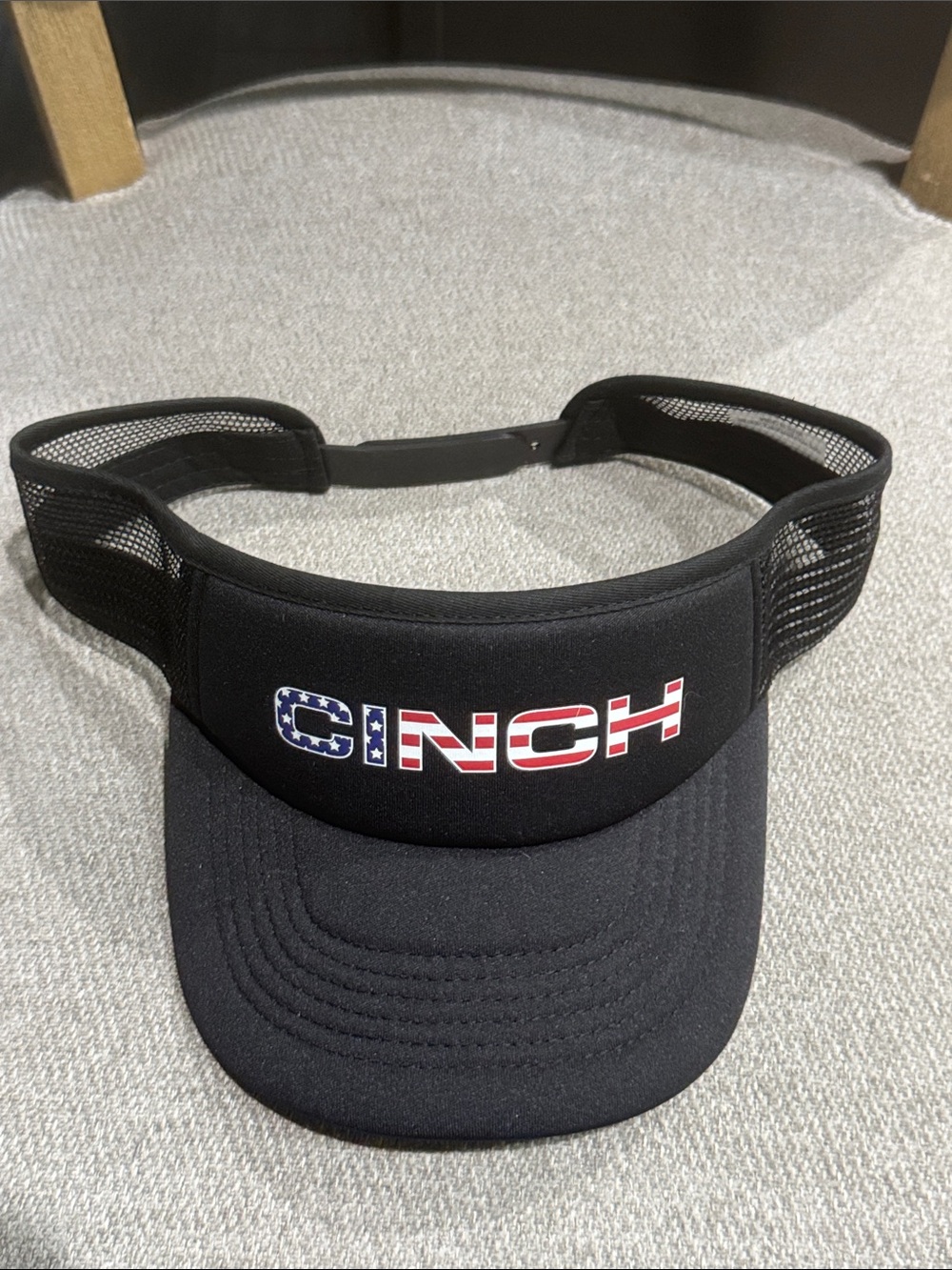 Cinch Black Visor with American Flag Logo